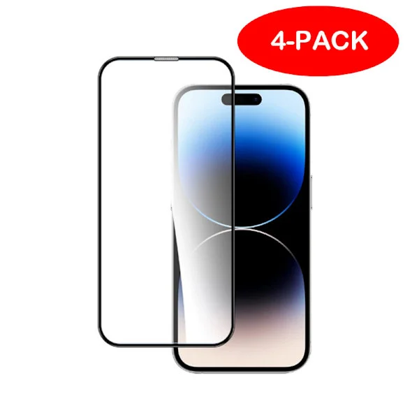 [4-Pack] iPhone 15 Skärmskydd i härdat glas Transparent
