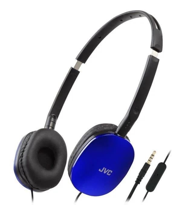 Hörlurar - JVC - HA-S160M-A-U - Lätt - Fällbar - Inbyggd mikrofon
