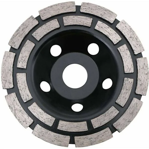 Diamond Blade, 125 x 22.23 mm Double Row Concrete Grinding Diamond, Universal Diamond Grinding Wheel for Grinding Concrete, the