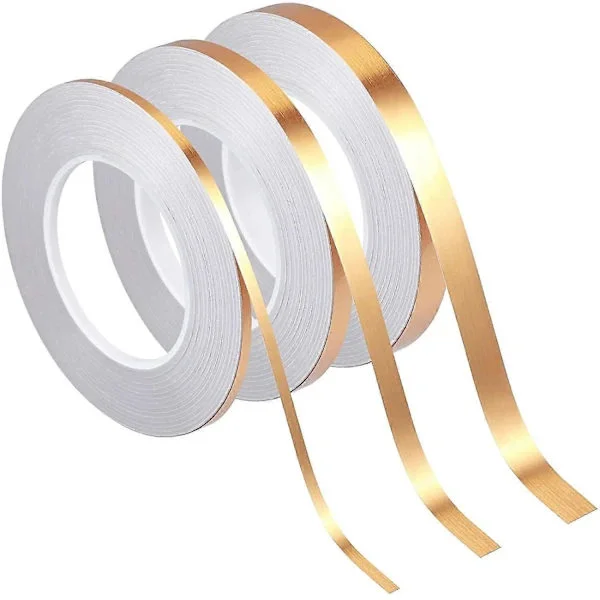 Rolls Koristeellinen Nauha Itsekiinnittyvä Kultateippi Metallisoitu Polyesterikalvo Teippi Kulta Washi Teippi Korostusseinään Yksityiskohdat Graafinen