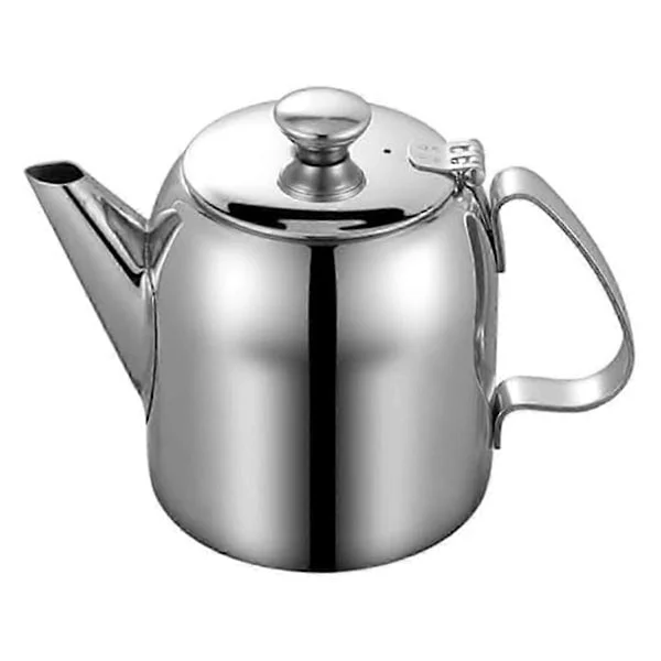 Rostfri tekanna 590 ml spillsäker metalltekanna med kort rak pip kallvattenkanna kaffepanna tekanna