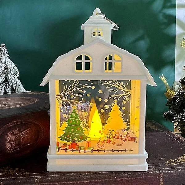 Christmas Decorations Retro Portable Small Night Light LED Ornaments Christmas Tree Ornaments White-Christmas Tree