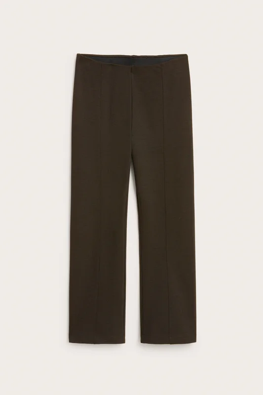 Kappahl | Raka pull on-byxor Mörkbrun 34 | Dam