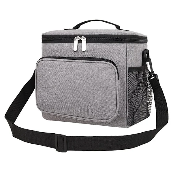 [LCS] Cooler Bag, Soft Cooler Bag (Grey, 10L) Foldable Picnic Bag, Large