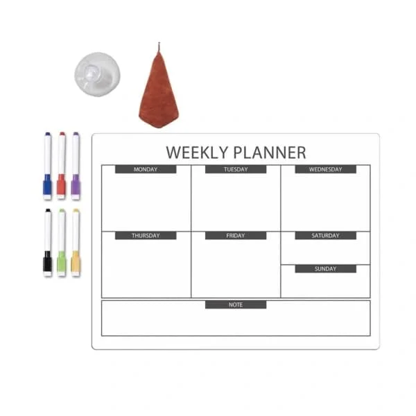 Kylskåpsmagnetisk kalender Veckoplanerare Magnetisk kalender Whiteboard Månadslista Att göra-lista Shoppinglista Tavla null - CT808