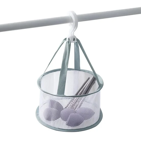 Makeup Brush Cleaning and Drying Basket, Silicone Makeup Brush Hanging Drying Net, Green, Without Lid
