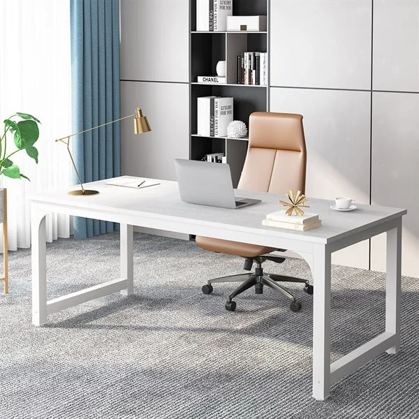 Skrivebord 180x80cm med metallramme / arbeidsbord / kontorbord / møtebord / konferansebord