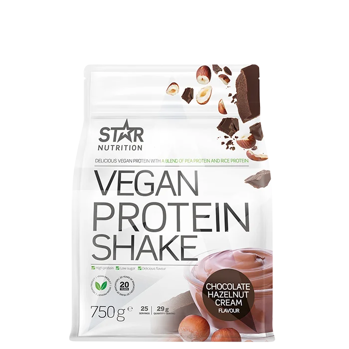 Star Nutrition Vegansk proteinshake Vegansk proteinpulver 750 g, Chocolate Hazelnut - Bodyman.dk