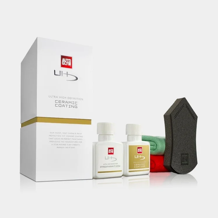 Keramisk lakbeskyttelsessæt Autoglym Ultra High Definition Cheramic Coating (pre-coating + keramisk coating + applikationssvamp + klude)