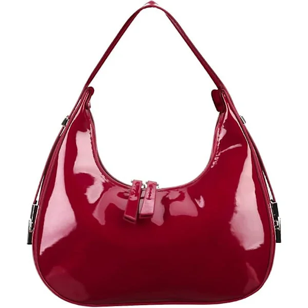 Women's Shoulder Bags, Retro Crescent Shoulder Bags, PU Leather Small Tote Handbag with Adjustable Shoulder Strap