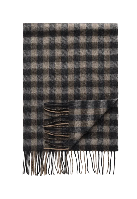 John Henric Wool Small Check Winter Scarf Halsdukar & scarves Herr Flerfärgad ONESIZE