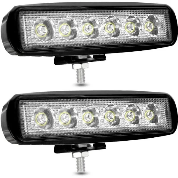 12V 18W LED-työvalo, 12V LED-kohdevalo, 9200lm LED-sumuvalo, työvalot autoon, kuorma-autoon, traktoriin, maastoautoon, veneeseen [2 kappaletta]