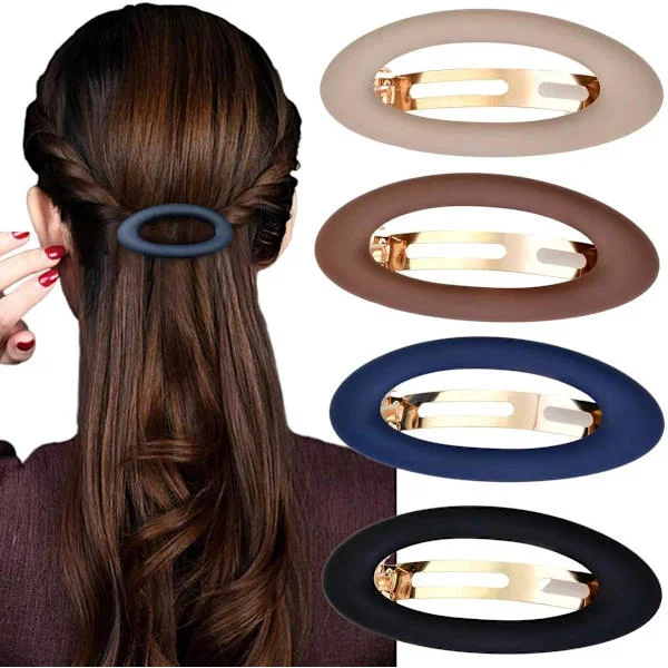 4-pack Elliptical Hair Clips - Hair Barrettes for Women and Girls - Hair Accessories - Luxury Hair Jewelry