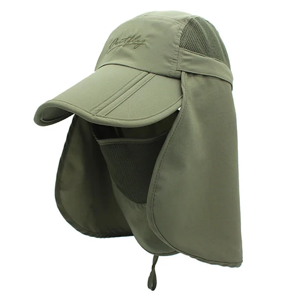 Beskyttende hat Udendørs solskærm peaked cap fiskehat solbeskyttelse hat sandet jungle hat army grøn