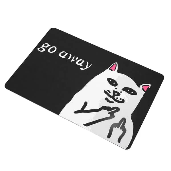 Rolig Gå Bort Katt Halkfri Gummi Dörrmatta Inomhus Utomhus Golvmatta