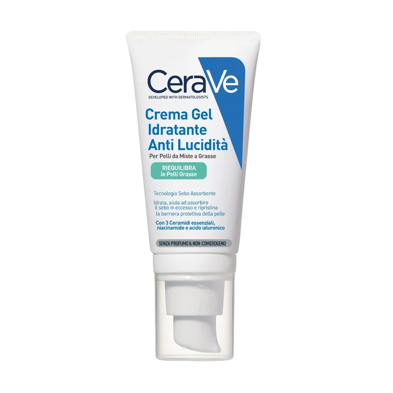 CERAVE Idratanti Crema Viso Idratante Anti-lucidità Pelle Grassa e Mista 50ml - Tratt.viso 24 ore idratante