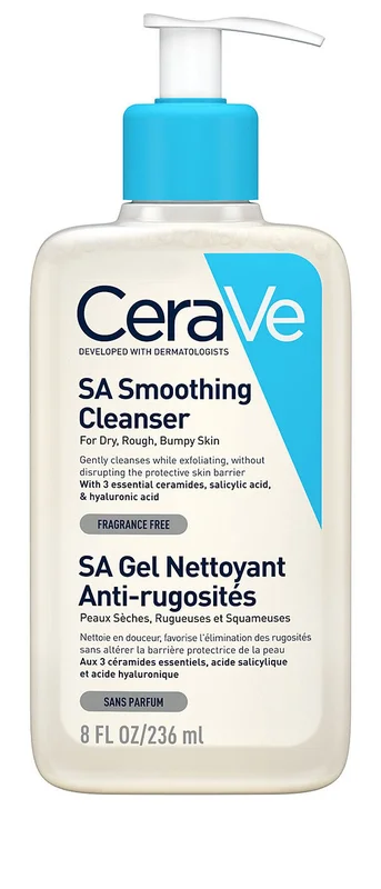 Spar 25% • Køb 2, CeraVe SA Smoothing Cleanser 236 ml, Mænd, Skincare, Dermatologisk Skincare Til Mænd