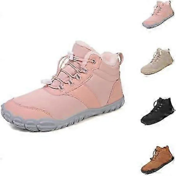 Vinter Barfota Vandresko, Vandre Vintersko Barfotsko Dame, Five Finger Sneakers Vandresko for Vandring Rosa 4.5 UK Wide