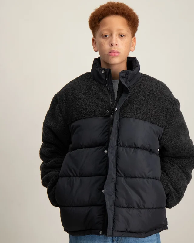 LMTD NLMMADI SHERPA JACKET Grå Jakker Gutt - Kids Brand Store