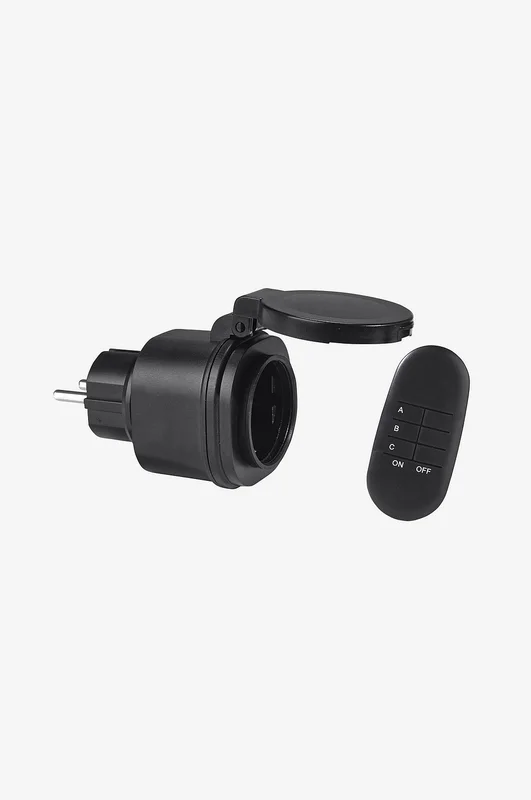 PR Home - Fjärrströmbrytare 1-pack utomhus, 6 cm - Svart - Tillbehör - Från Homeroom