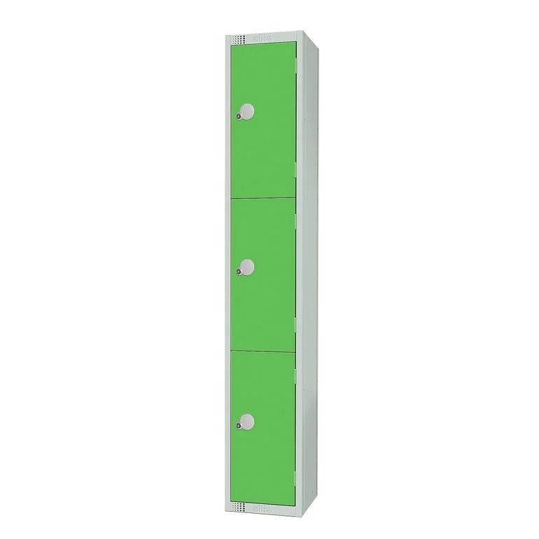 Elite locker, 3 door, 1800x300x300 mm, green