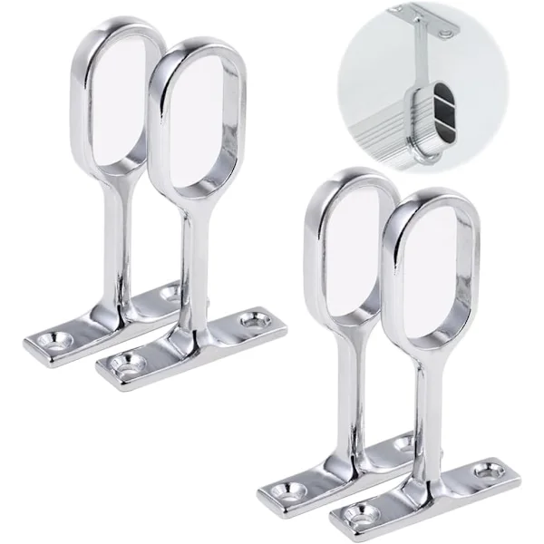Closet Rod Brackets, Clothes Rod Brackets, Oval Closet Rod Brackets, Flange Brackets, Wardrobe Rod Holders, Zinc Alloy[TT]