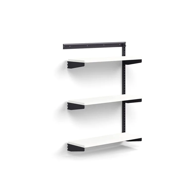 Wall shelving RELY, add-on, laminate shelves, 1221x900x300 mm, anthracite/white