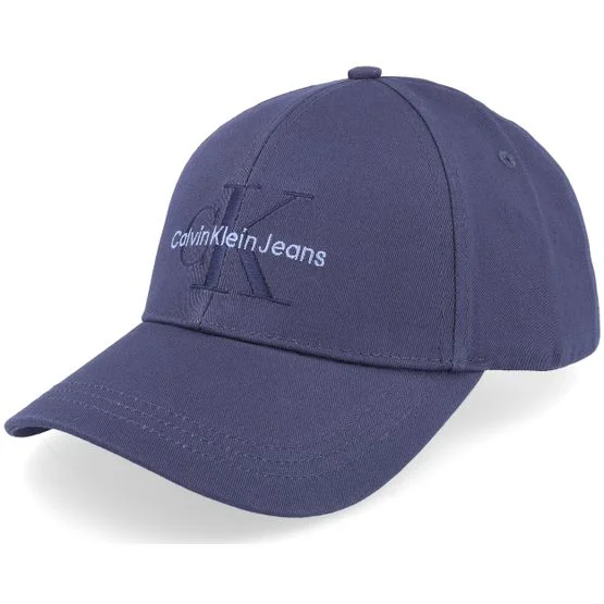 Calvin Klein - Ble adjustable Czapka Z Daszkiem - Monogram Cap Blue Adjustable @ Hatstore