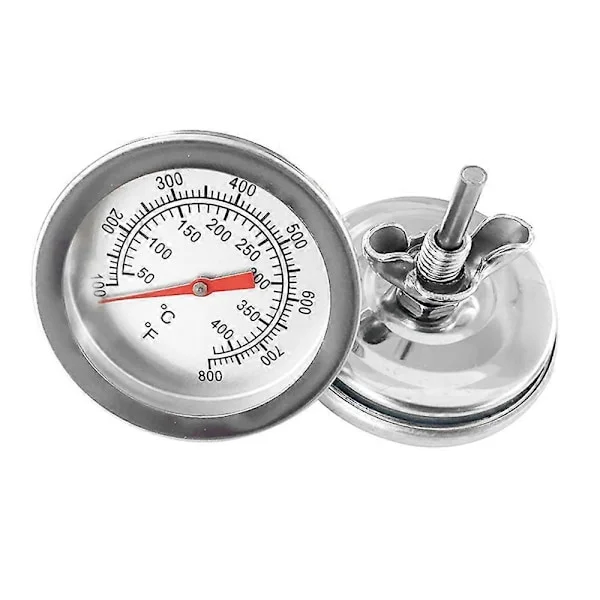 Grilltermometer til grillkul, pit, træryger, temperaturmåler, grilltermometer Fahrenheit/ 50~400