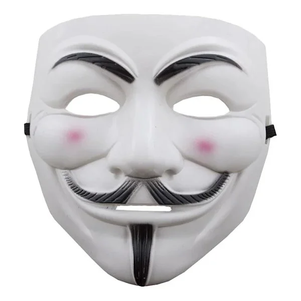 3-pak Anonymous Maske - Guy Fawkes / V for Vendetta Hvid
