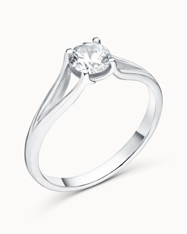 Cornelia Diamantring 18K Hvidguld Laboratoriedyrked Diamant 0.50 Carat