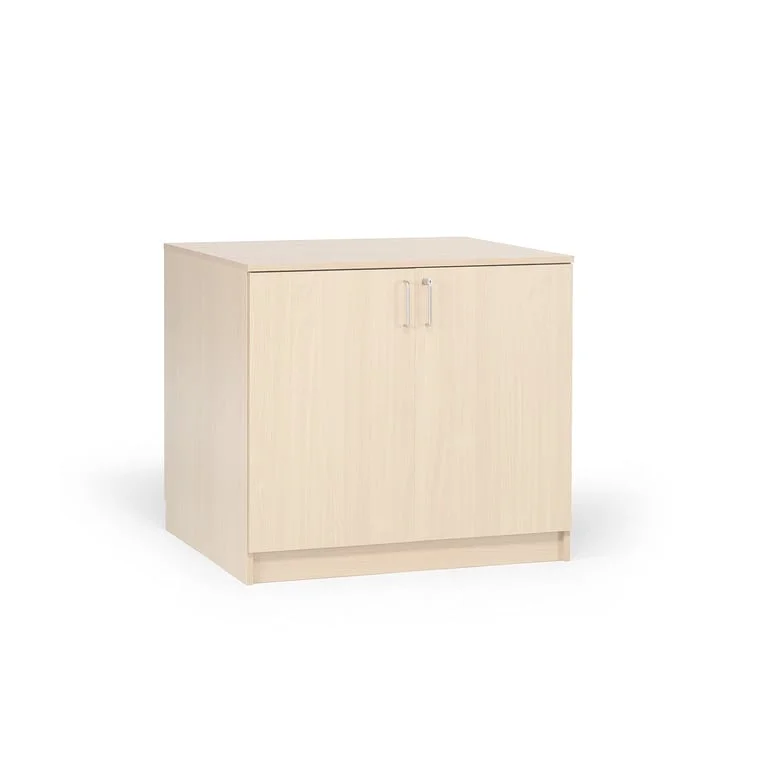 Wooden storage cabinet THEO, 900x1000x600 mm, lockable, birch