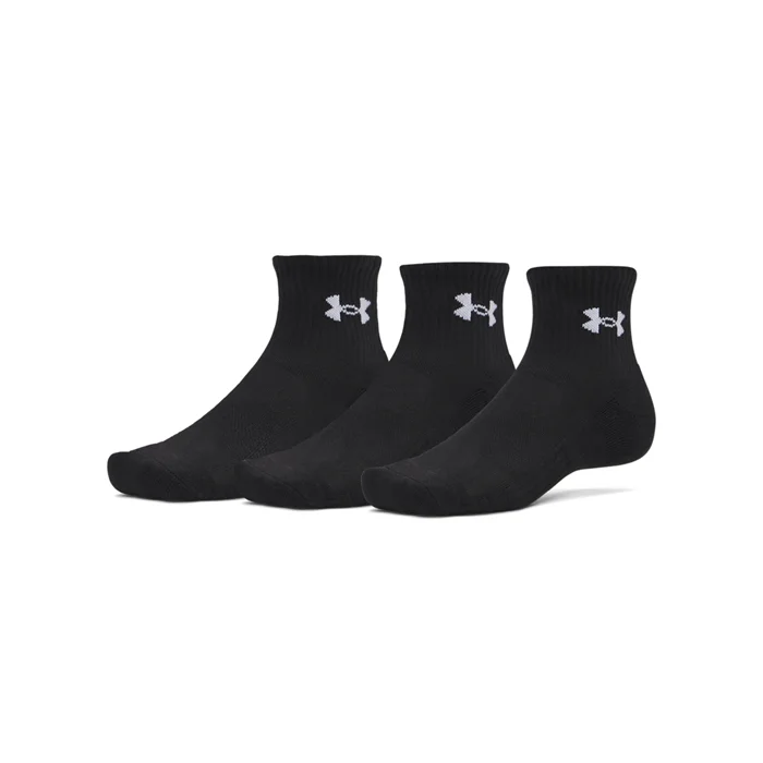 Under Armour Performance Quarter Sukat Musta 3‐pakkaus