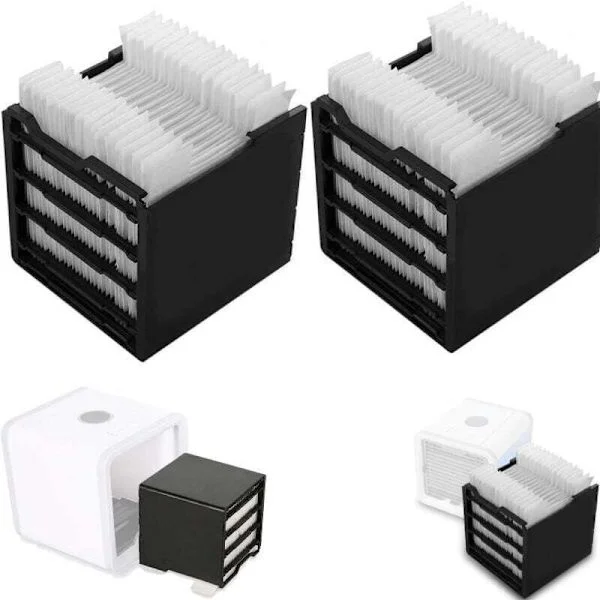 Sett med 2 erstatningsfiltre for Arctic Air luftkjølere – Enkel installasjon – Avansert filtrering for ren luft – Dimensjoner 12x11,2x11,5cm