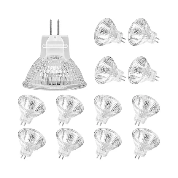12 kappaleen pakkaus 12V 20W MR11 halogeenilamppuja, GU4-kanta, lämmin valkoinen 2700K[ZHE]