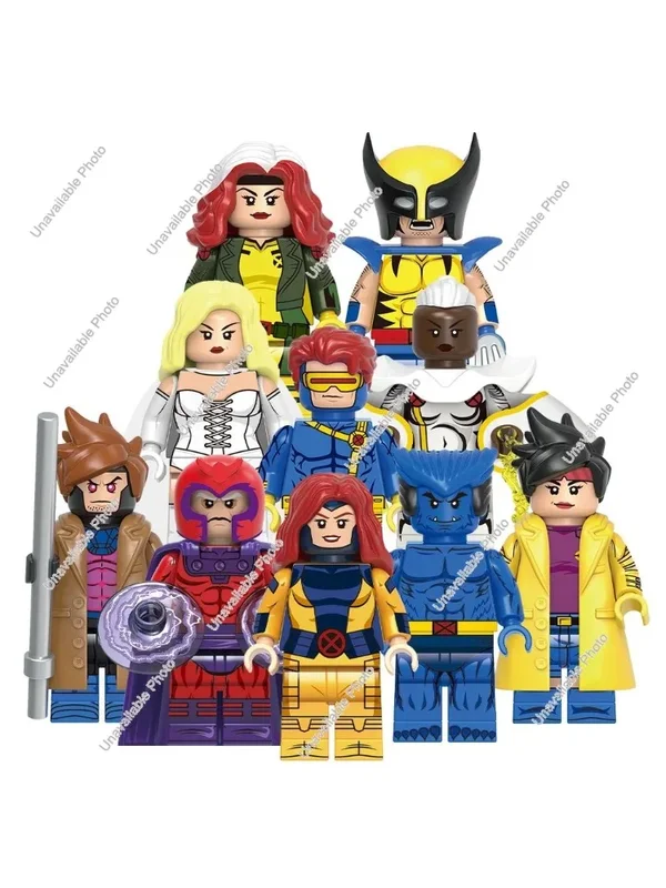 AliExpress - Jouets de construction Hot Toys Marvel, mini-briques, Gambit, Beast, Storm, Sabretooth, Jubilee, figurines à assembler, cadeaux de Noël
