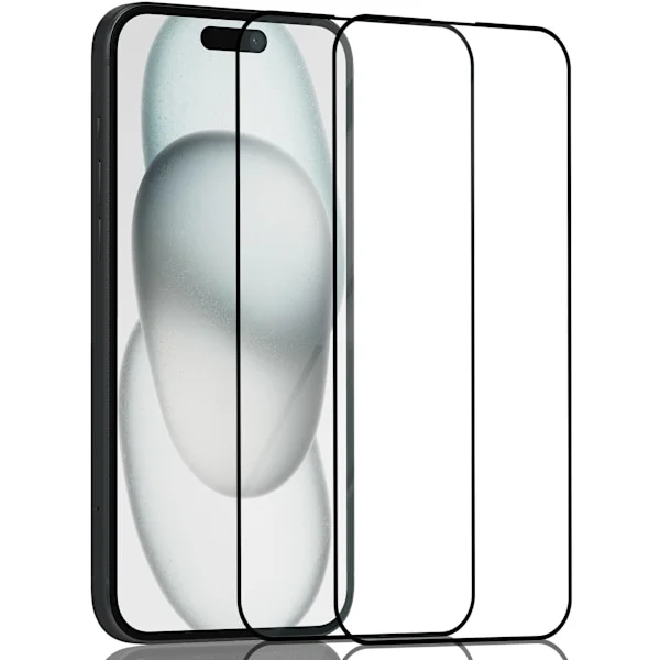 2-pak iPhone 15 Plus Skærmbeskytter - Hærdet Glas 9H - Super Kvalitet 3D iPhone 15 Plus iPhone 15 Plus