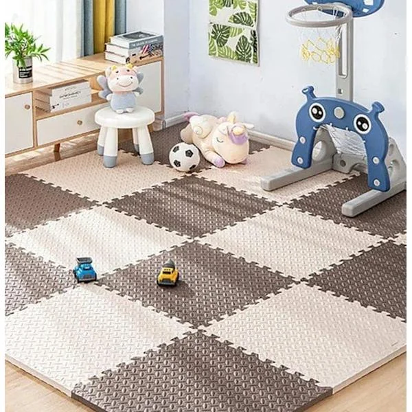 Play mat baby 16 pieces - puzzle mat & crawling mat for floor protection 30x30 cm-FF-