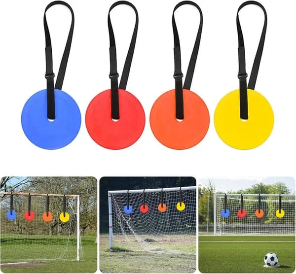 4 deler - fotballtreningsmålbrett - fotballmål - Fotballmål Treningsskiver - Fotballmål Reaktive målskiver - Pro Disc Cones