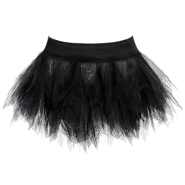 Dame Tutuskjørt Prinsesse Elegant Ballett Tutuer Puffete Skjørt for Dame Tyll Underskjørt Elastisk Voksen Tutuskjørt Rød