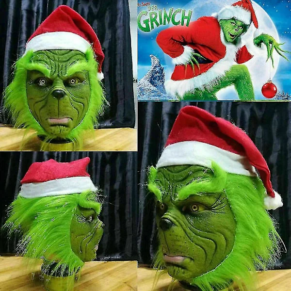 Hvordan Grinchen stjal julen Maske Julebord Cosplay Kostyme Morsom Kjole
