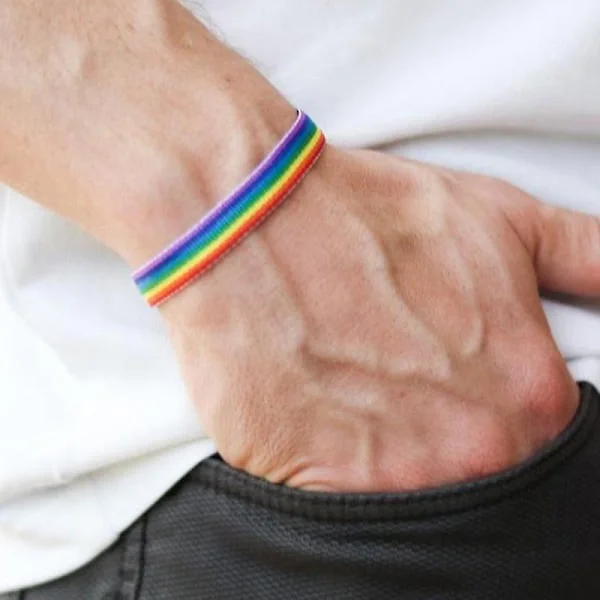 6 stk. Regnbue Armbånd Herre Armbånd Drenge Armbånd Lgbt Regnbue Armbånd