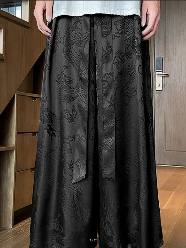 AliExpress - Frühling Sommer Neue Chinesische Herren-Jacquard-Hose mit weitem Bein, Damen Lockere Antike Han Hanfu Atmungsaktive Schnelltrocknende 