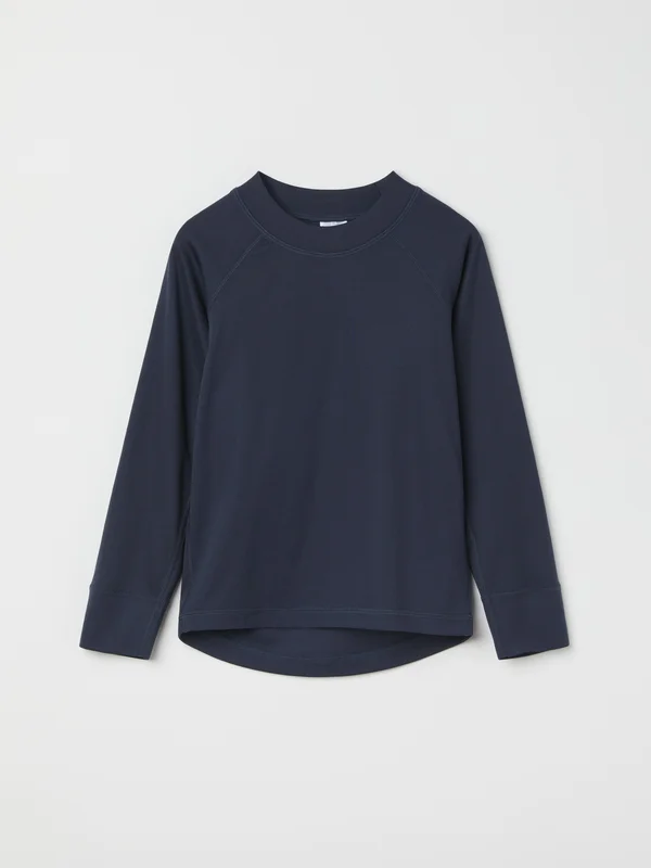 Polarn O. Pyret - long-sleeve base layer top - blue - Size: 74 - 80 - Children's clothing 6-12 Months