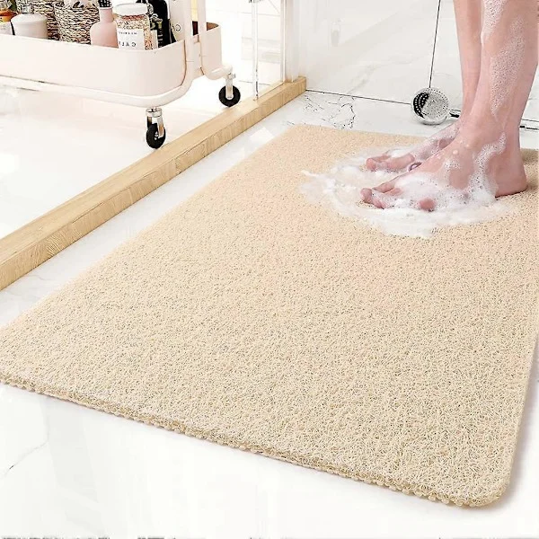 43cm*76cm Sklisikker Badematte, Badekar Dusjmatte, Loofah PVC Badematte For Våte Områder, Hurtigtørkende