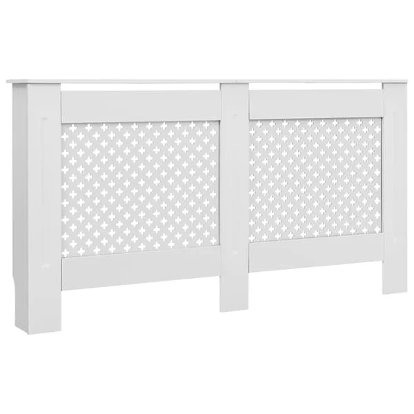 vidaXL Elementskydd vit 152x19x81,5 cm MDF