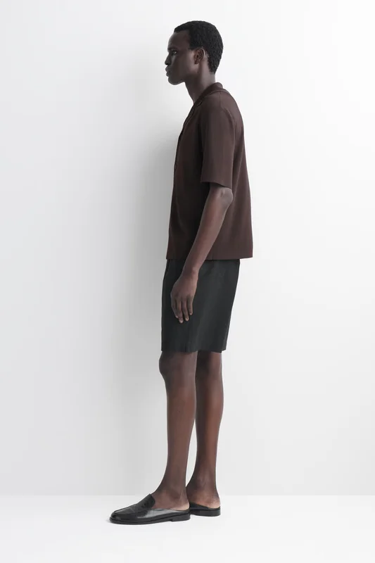 COS Men's Shorts In Cotone Elasticizzato in Nero