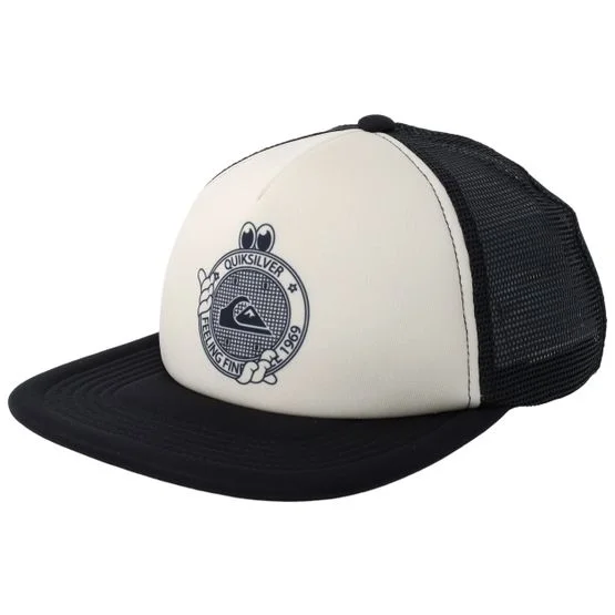Quiksilver - White trucker Caps - Kids Classic Foam 2 Black A-Frame Trucker @ Hatstore