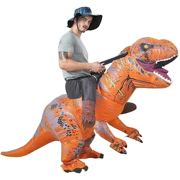 Ride-on Dinosaur Kostyme Oppblåsbar Dinosaur Kostymer Fantomi for Voksne
