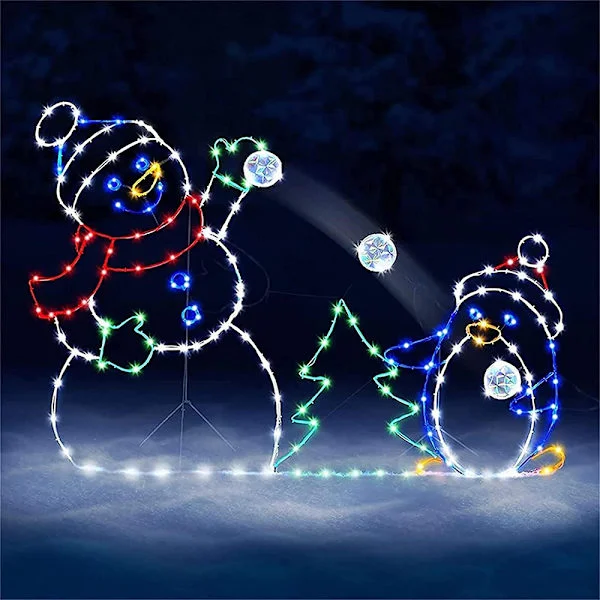 LED-snögubbe julbelysning utomhus juldekoration utomhus juldekoration amerikansk julbelysning utomhusfigurer snögubbedekoration